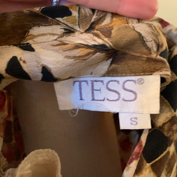 Vintage Silk Abstract Print Blouse - Picture 2 of 5